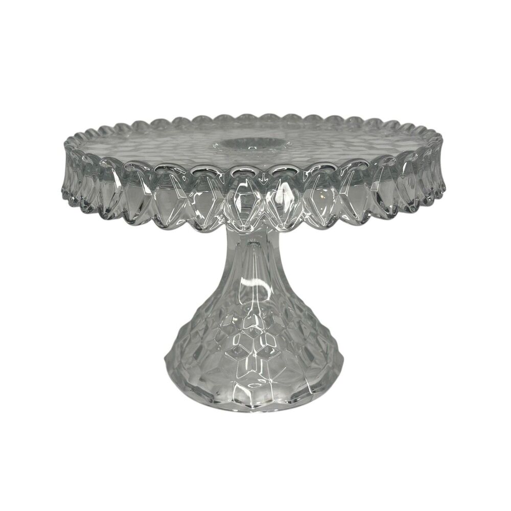 Fostoria Pedestal Cake Stand W/Rum Well.  10"W  7.25"T